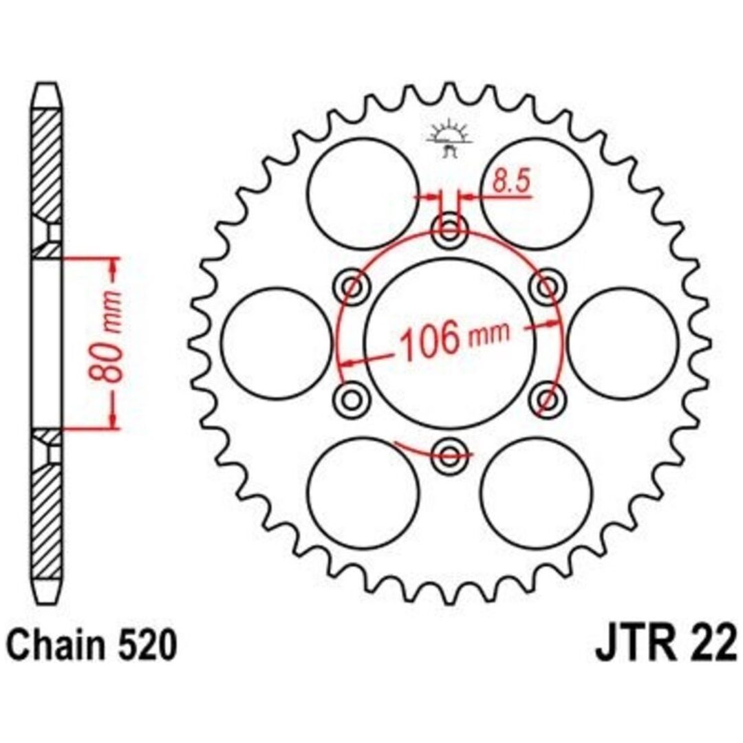 Kedjekit 520HDS Superförstärkt Oringad Stål JT CHAINS – bild 3