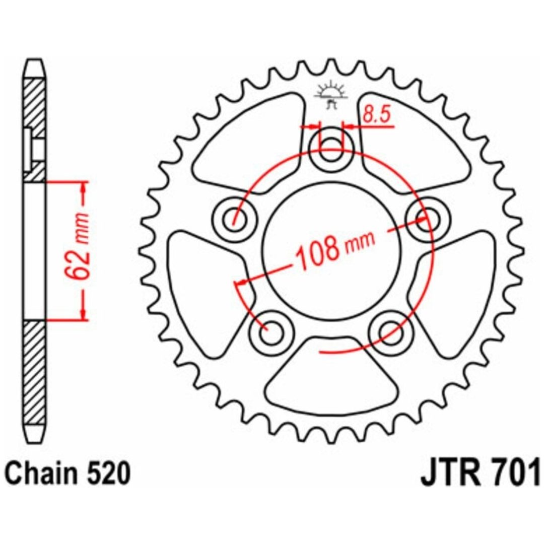 Kedjekit 520SRX2 Guld EK 106