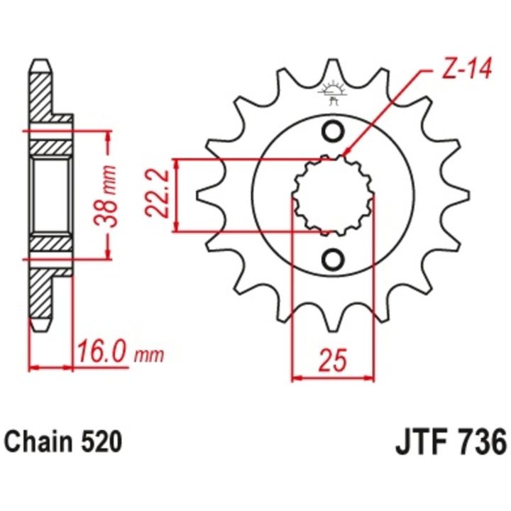 Kedjekit 520SRX2 Guld EK 108 – bild 2