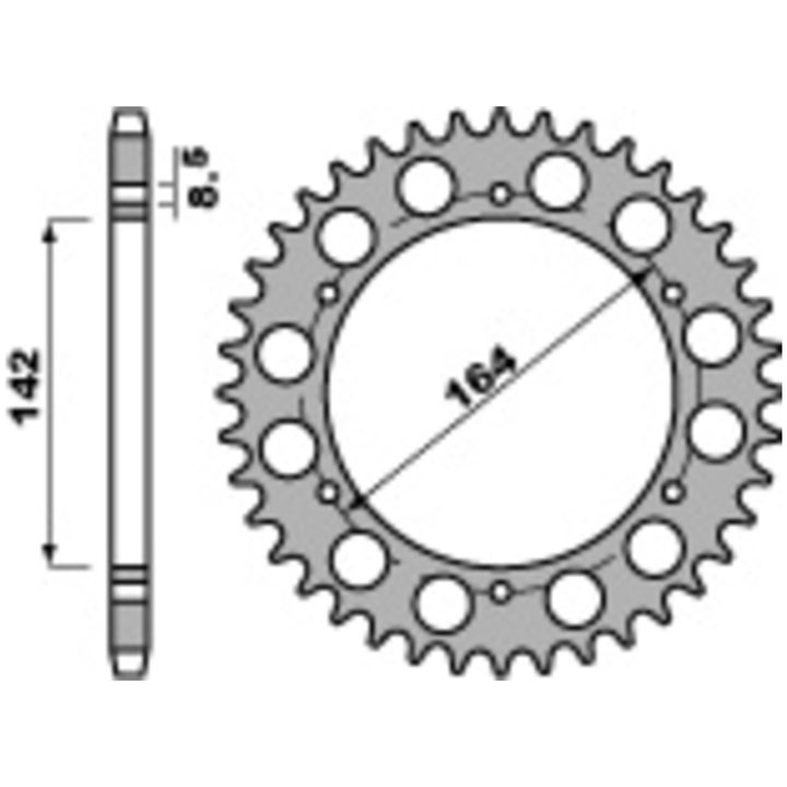 Kedjekit 525SRX2 QX-ring Förstärkt Guld EK 108 – bild 2