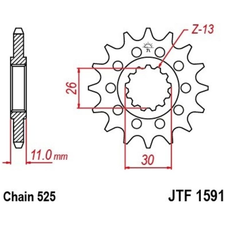 Kedjekit 525Z3 Superförstärkt XS-ring JT CHAINS – bild 4