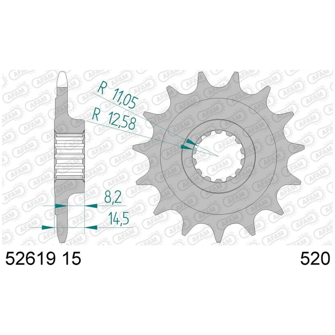 Kedjesats 520XHR2 Super-Reinforced AFAM – bild 2