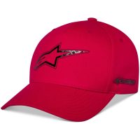 Keps Carbon Fiber Snapback Röd ALPINESTARS