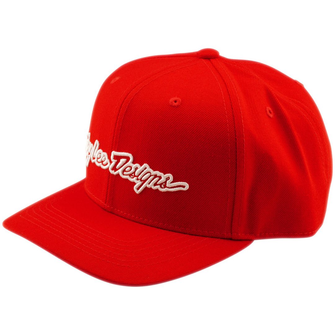 Keps Curved Snapback Signature Röd TROY LEE DESIGNS En storlek vuxen
