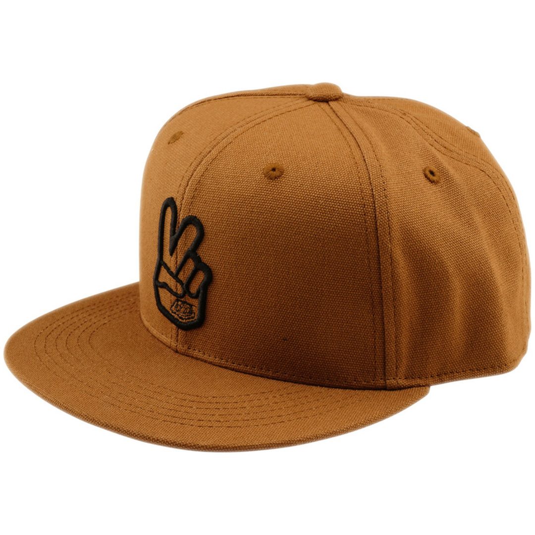 Keps Flat Bill Snapback Peace Brun TROY LEE DESIGNS En storlek vuxen