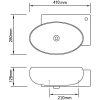 Keramiskt handfat ovalt vit vidaXL – miniatyr 7