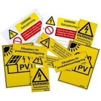 KIT MÄRKNING SOLCELLSANLÄGG.10-PACK.