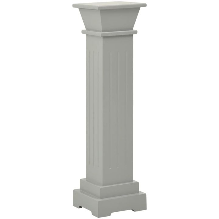 Klassisk blompelare grå 17x17x66 cm MDF vidaXL – bild 2