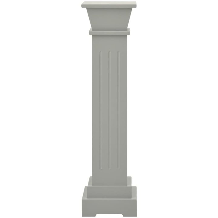 Klassisk blompelare grå 17x17x66 cm MDF vidaXL – bild 3