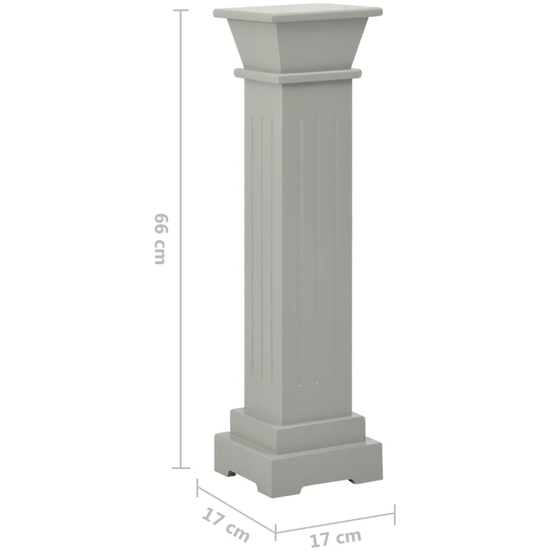 Klassisk blompelare grå 17x17x66 cm MDF vidaXL – bild 7