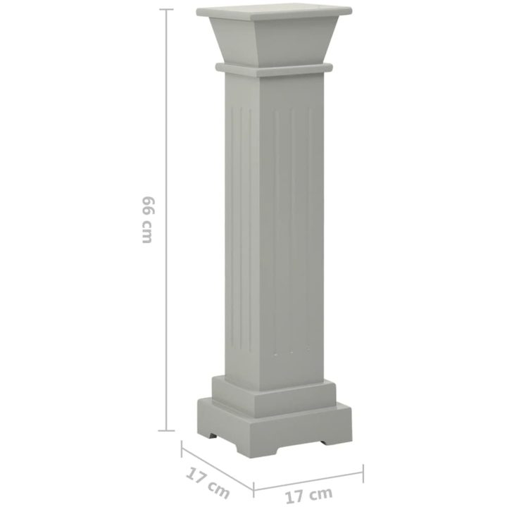 Klassisk blompelare grå 17x17x66 cm MDF vidaXL – bild 7