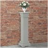 Klassisk blompelare grå 17x17x66 cm MDF vidaXL – miniatyr 1