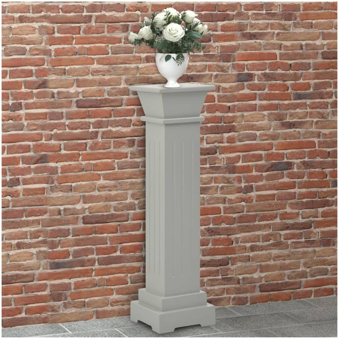 Klassisk blompelare grå 17x17x66 cm MDF vidaXL