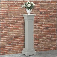 Klassisk blompelare grå 17x17x66 cm MDF vidaXL