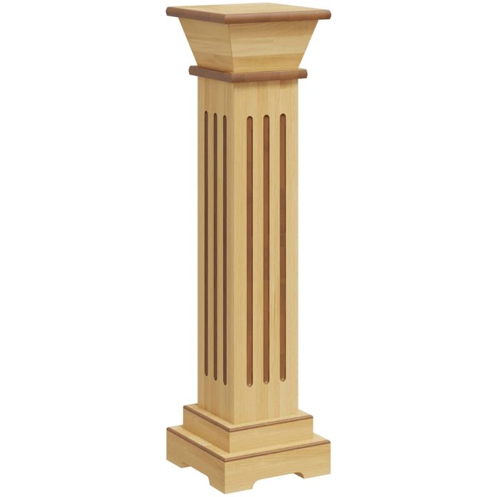Klassisk blompelare natur 17x17x66 cm MDF vidaXL – bild 2