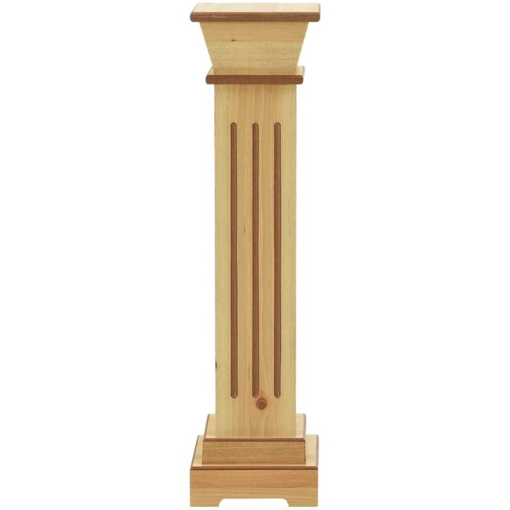 Klassisk blompelare natur 17x17x66 cm MDF vidaXL – bild 3