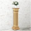 Klassisk blompelare natur 17x17x66 cm MDF vidaXL – miniatyr 4