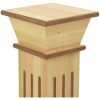 Klassisk blompelare natur 17x17x66 cm MDF vidaXL – miniatyr 5