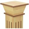 Klassisk blompelare natur 17x17x66 cm MDF vidaXL – miniatyr 6