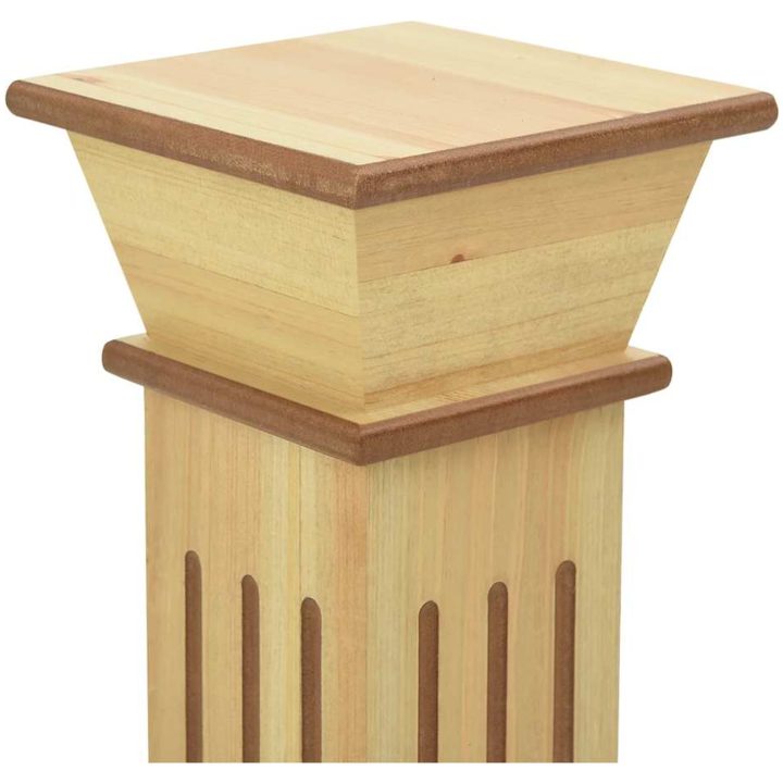 Klassisk blompelare natur 17x17x66 cm MDF vidaXL – bild 6