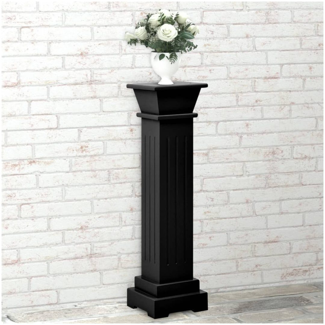 Klassisk blompelare svart 17x17x66 cm MDF vidaXL – bild 4