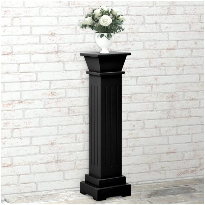 Klassisk blompelare svart 17x17x66 cm MDF vidaXL – bild 4