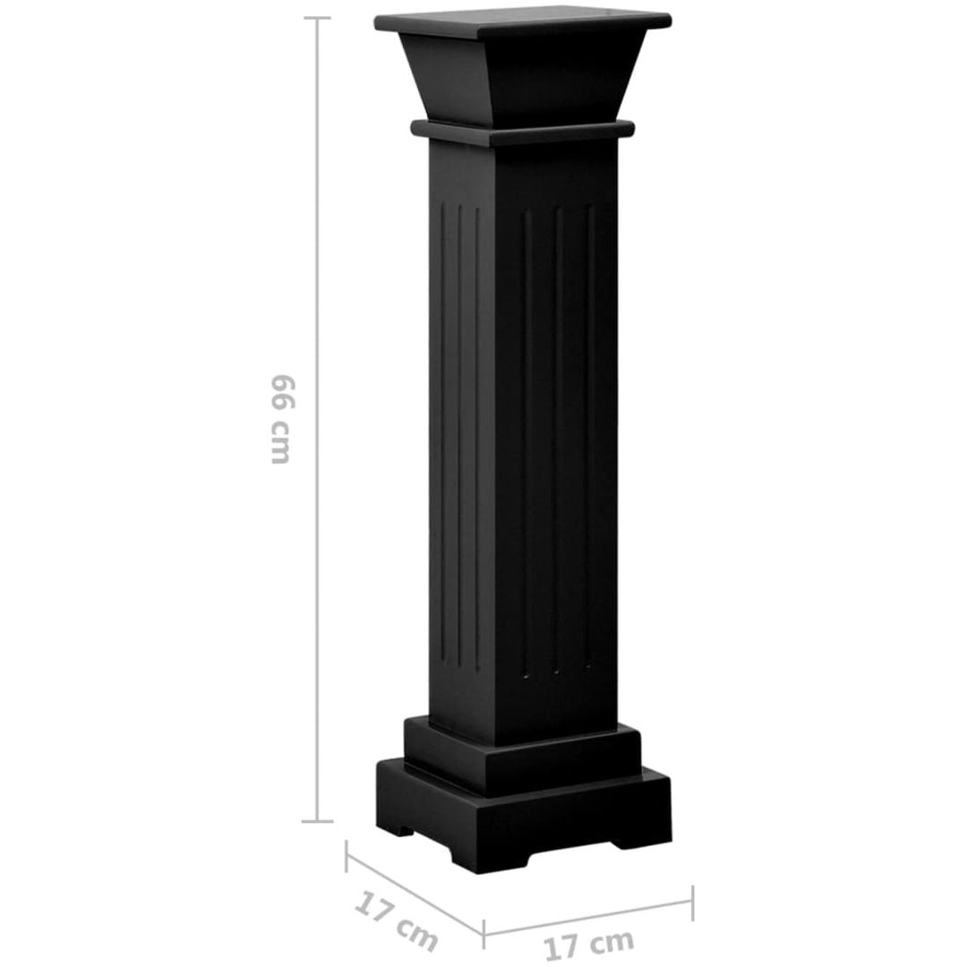Klassisk blompelare svart 17x17x66 cm MDF vidaXL – bild 7
