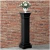 Klassisk blompelare svart 17x17x66 cm MDF vidaXL – miniatyr 1