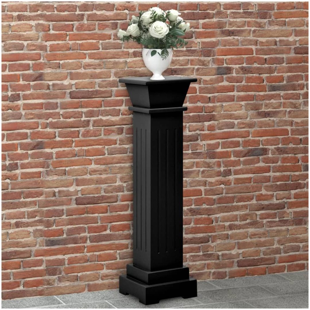 Klassisk blompelare svart 17x17x66 cm MDF vidaXL