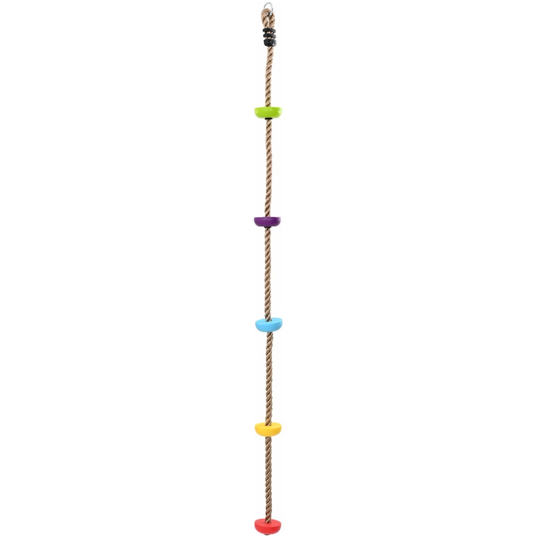 Klätterrep för barn med plattformar 200 cm vidaXL 10,5 x 10,5 x 201 cm – bild 2