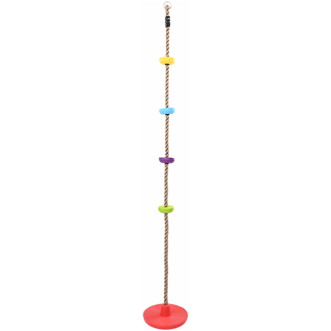 Klätterrep för barn med skivstol och plattformar 200 cm vidaXL 30 x 30 x 200 cm – bild 2
