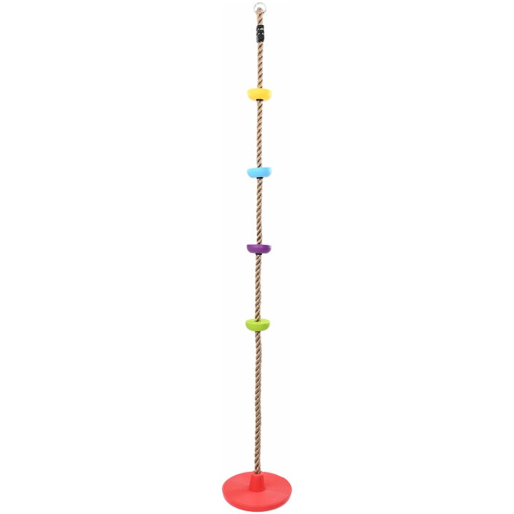 Klätterrep för barn med skivstol och plattformar 200 cm vidaXL 30 x 30 x 200 cm – bild 2