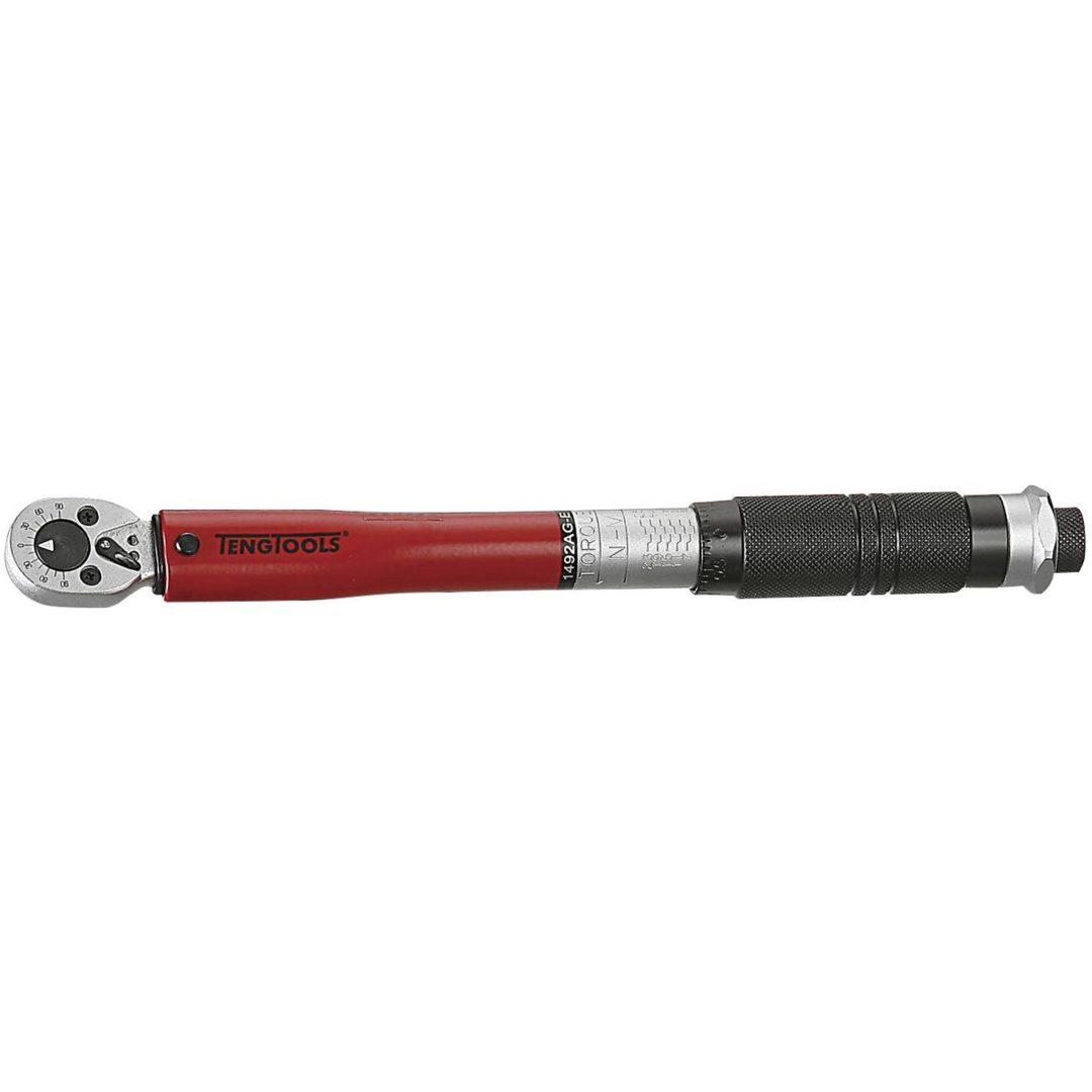 Klickmomentnyckel Teng Tools med Spärrhuvud MOMENTNYCKEL 1/4 25NM
