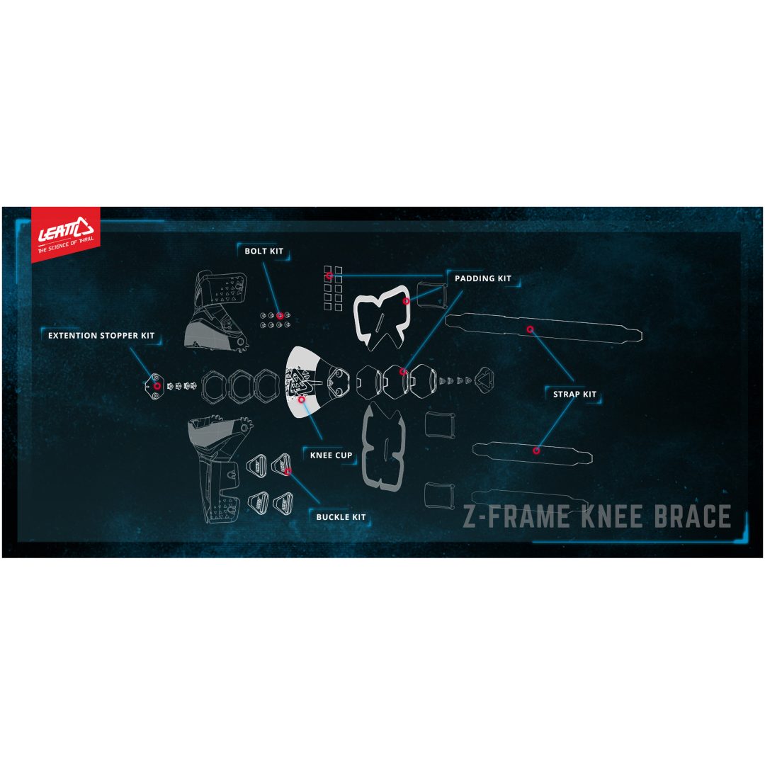 Knäkopp Z-Frame Höger Svart Leatt XL