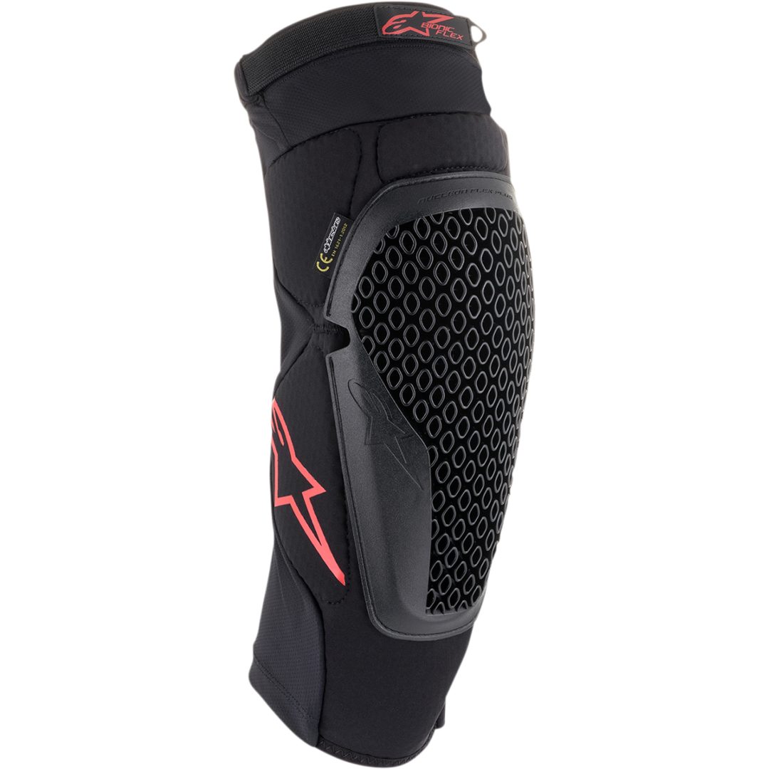 Knäskydd Bionic Flex Svart/Röd ALPINESTARS Small/Medium