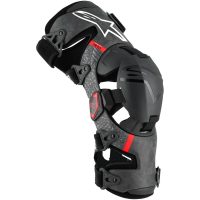 Knäskydd Supertech Rk-10 Plasma Svart/röd ALPINESTARS