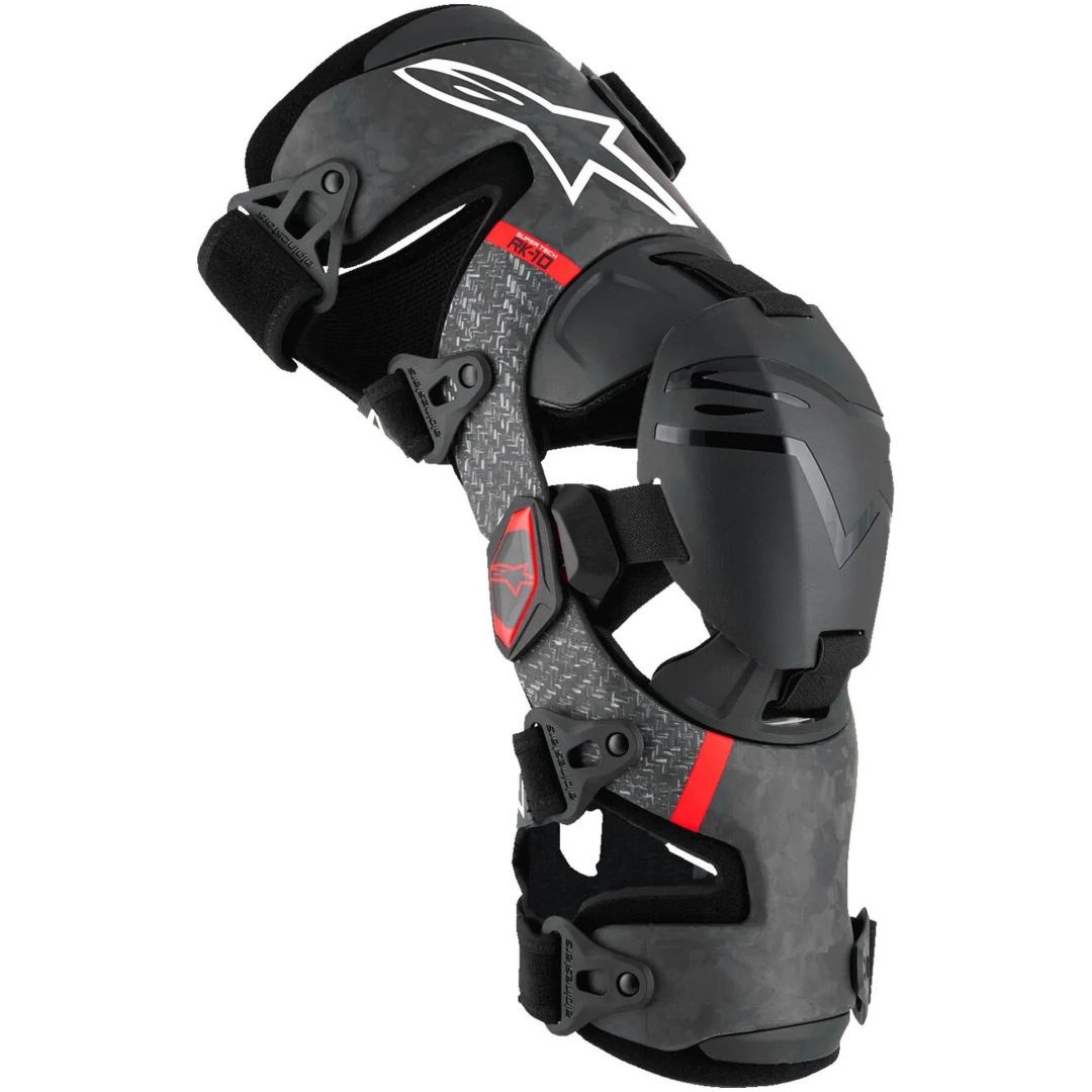 Knäskydd Supertech Rk-10 Plasma Svart/röd ALPINESTARS Small