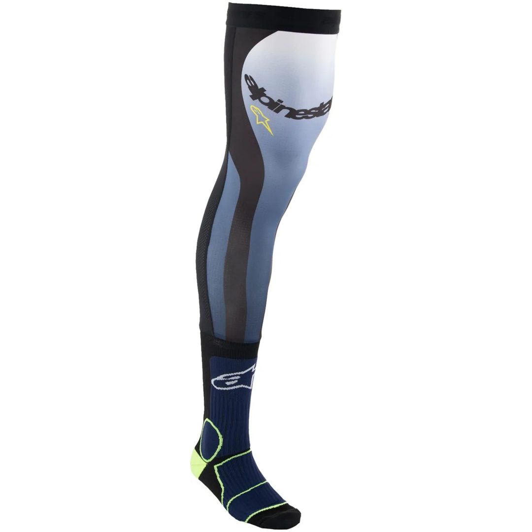 Knäskyddsstrumpor Svart Marinblå Gul ALPINESTARS(MX) Small/Medium