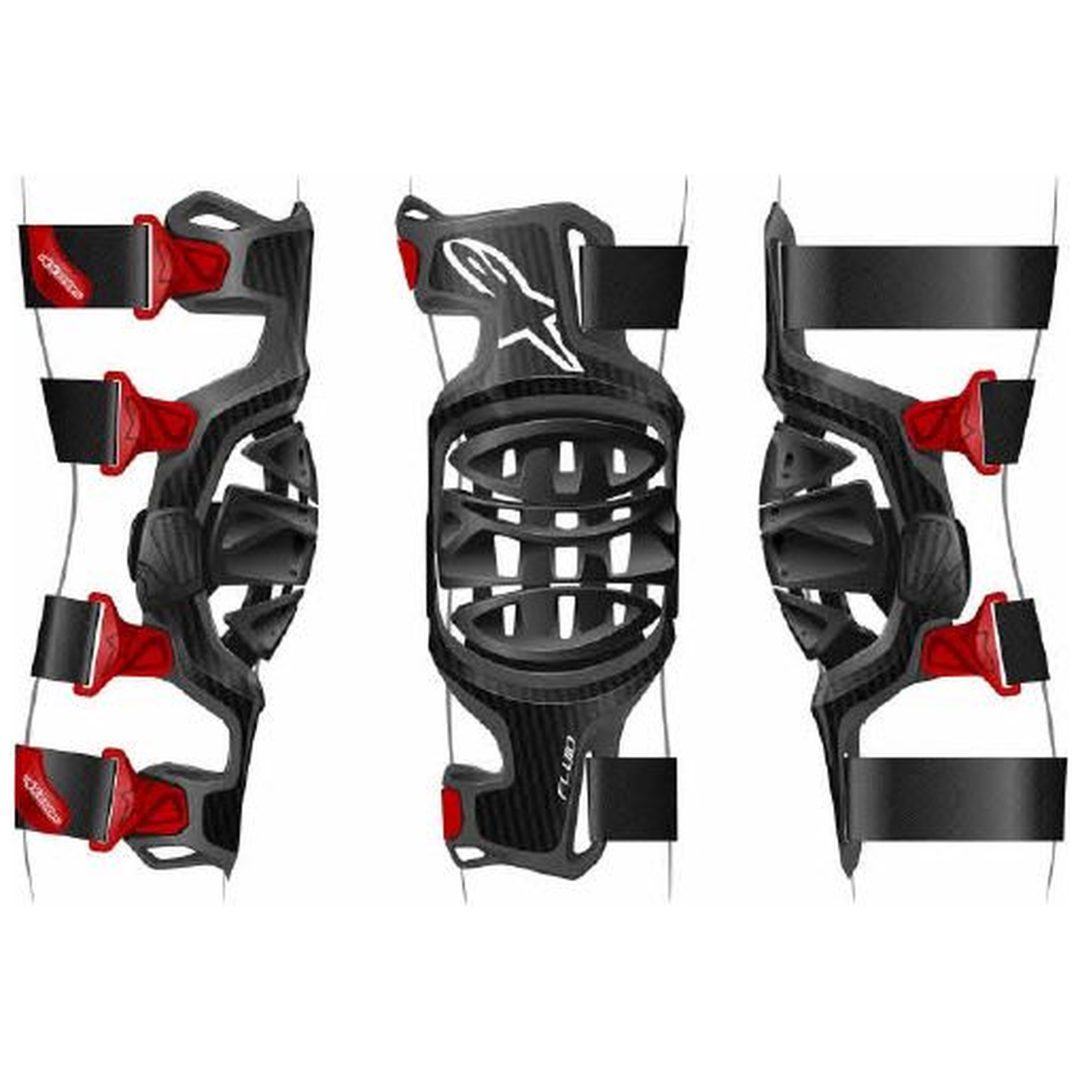 Knästöd Bionic 10 Carbon Vänster Svart Alpinestars Large