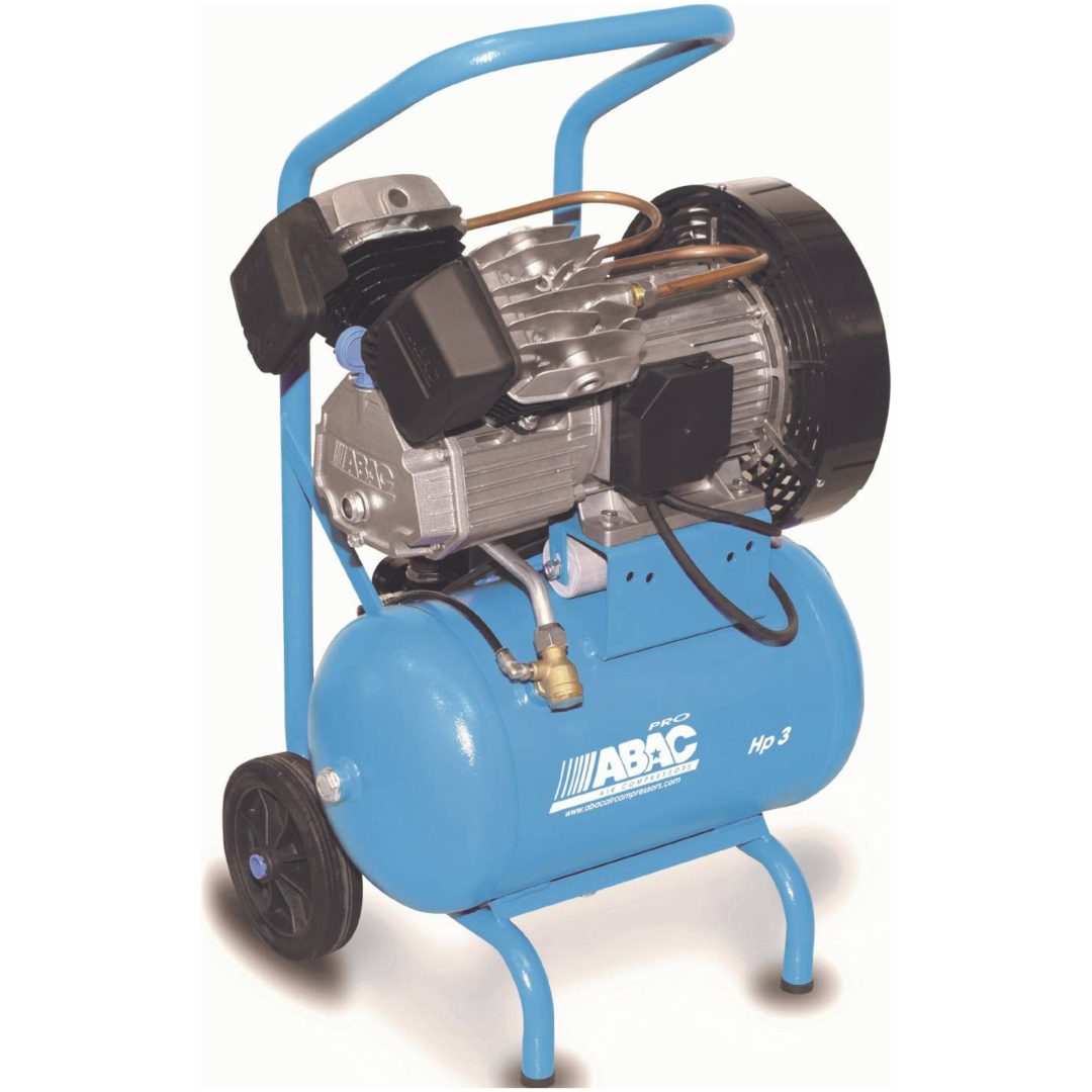 Kolvkompressor PRO V30 på kärra ABAC KOMPRESSOR ABAC V30 3HK 20L