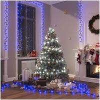 Kompakt ljusslinga med 2000 LED blå PVC vidaXL