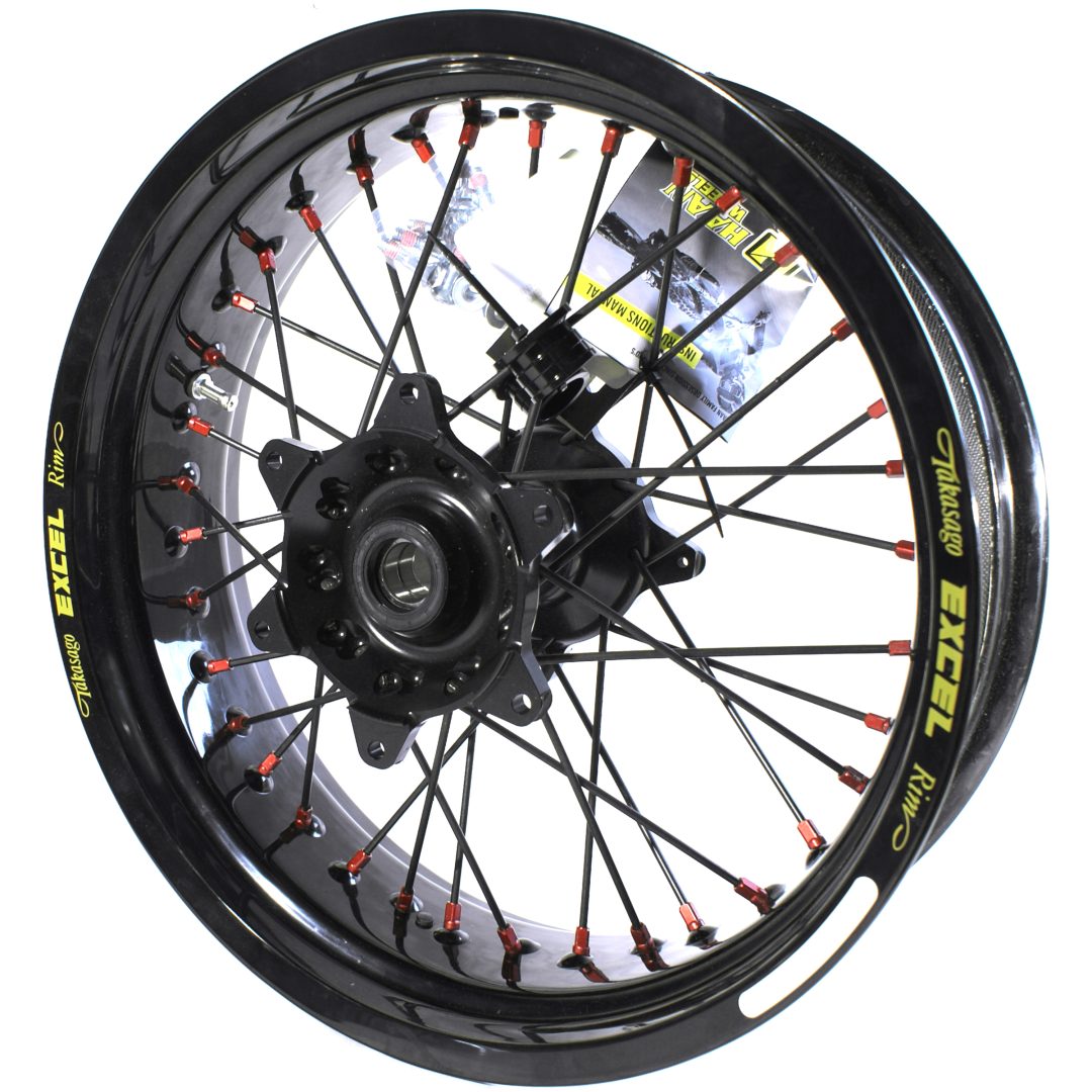 Komplett Hjul SM Svart/Röd Haan Wheels