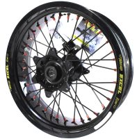 Komplett Hjul SM Svart/Röd Haan Wheels