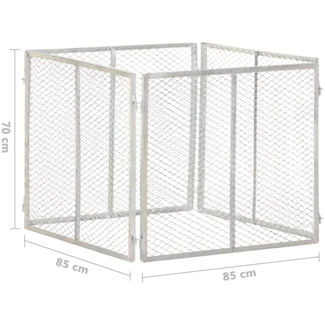 Kompost galvaniserat järn vidaXL 85 x 85 x 70 cm – bild 6