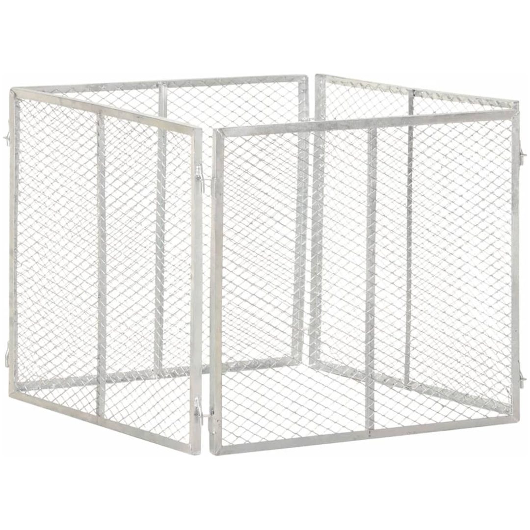 Kompost galvaniserat järn vidaXL 85 x 85 x 70 cm