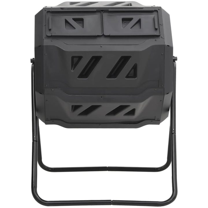 Kompostlåda för trädgården svart 73x64x95 cm 160 L vidaXL – bild 2