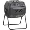 Kompostlåda för trädgården svart 73x64x95 cm 160 L vidaXL – miniatyr 1
