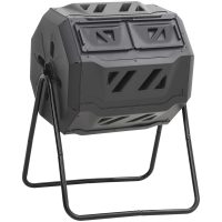 Kompostlåda för trädgården svart 73x64x95 cm 160 L vidaXL