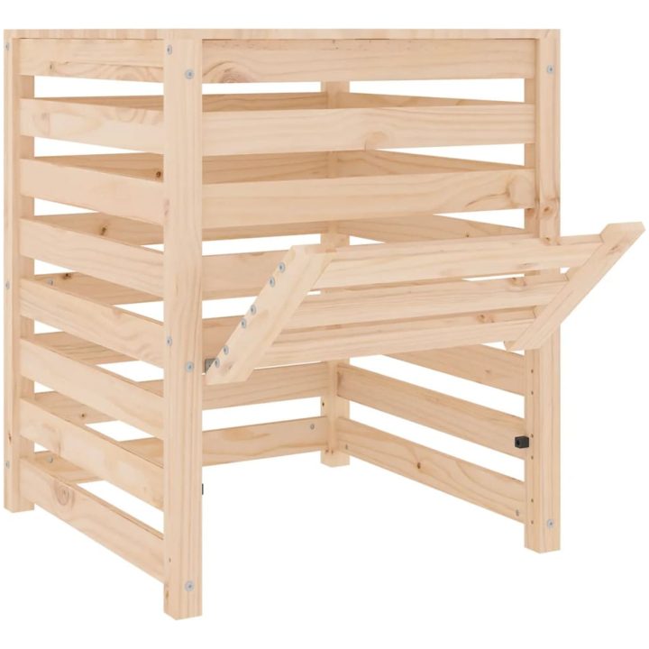 Kompostlåda massiv furu vidaXL 63.5 x 63.5 x 77.5 cm – bild 6