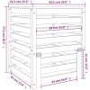 Kompostlåda massiv furu vidaXL 63.5 x 63.5 x 77.5 cm – miniatyr 10